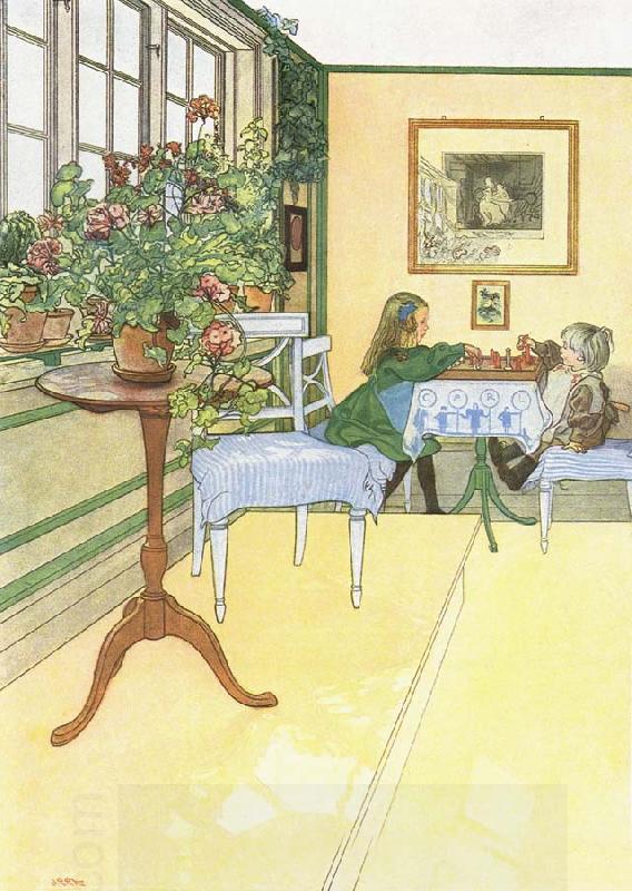 Carl Larsson The Chess Game